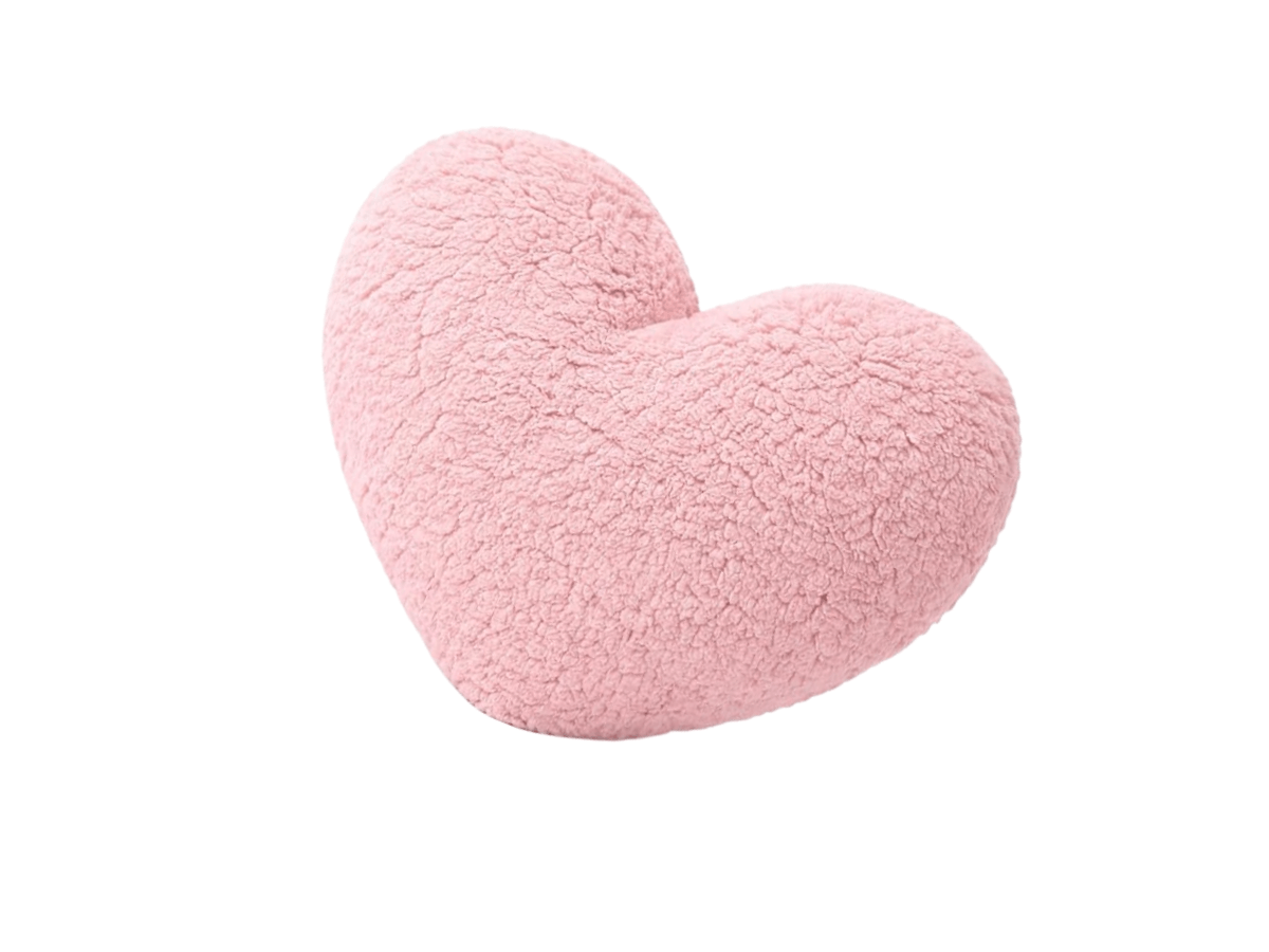 Heart-Shaped Sherpa Throw Pillow