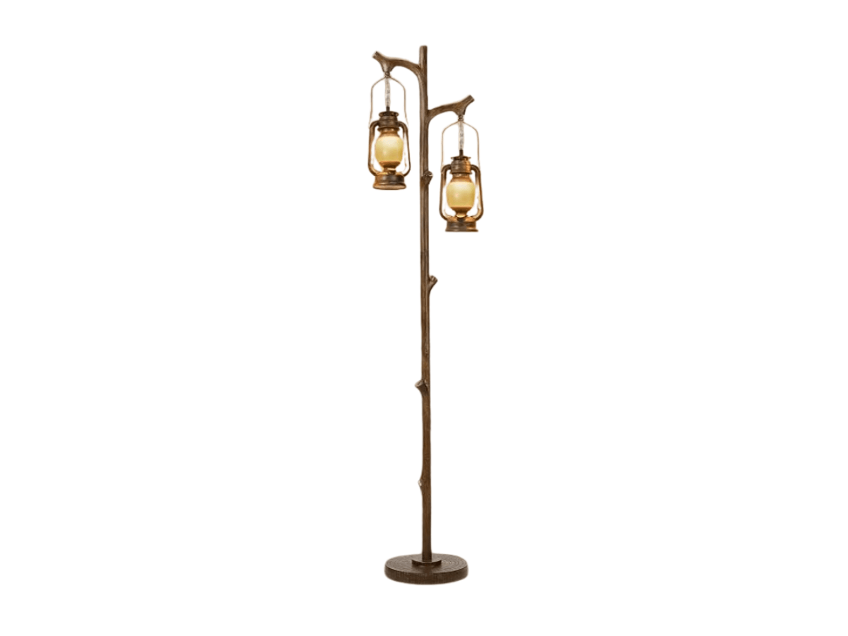 Rustic Tree Trunk Floor Lamp